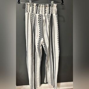 elan pants cotton smocked elastic waist